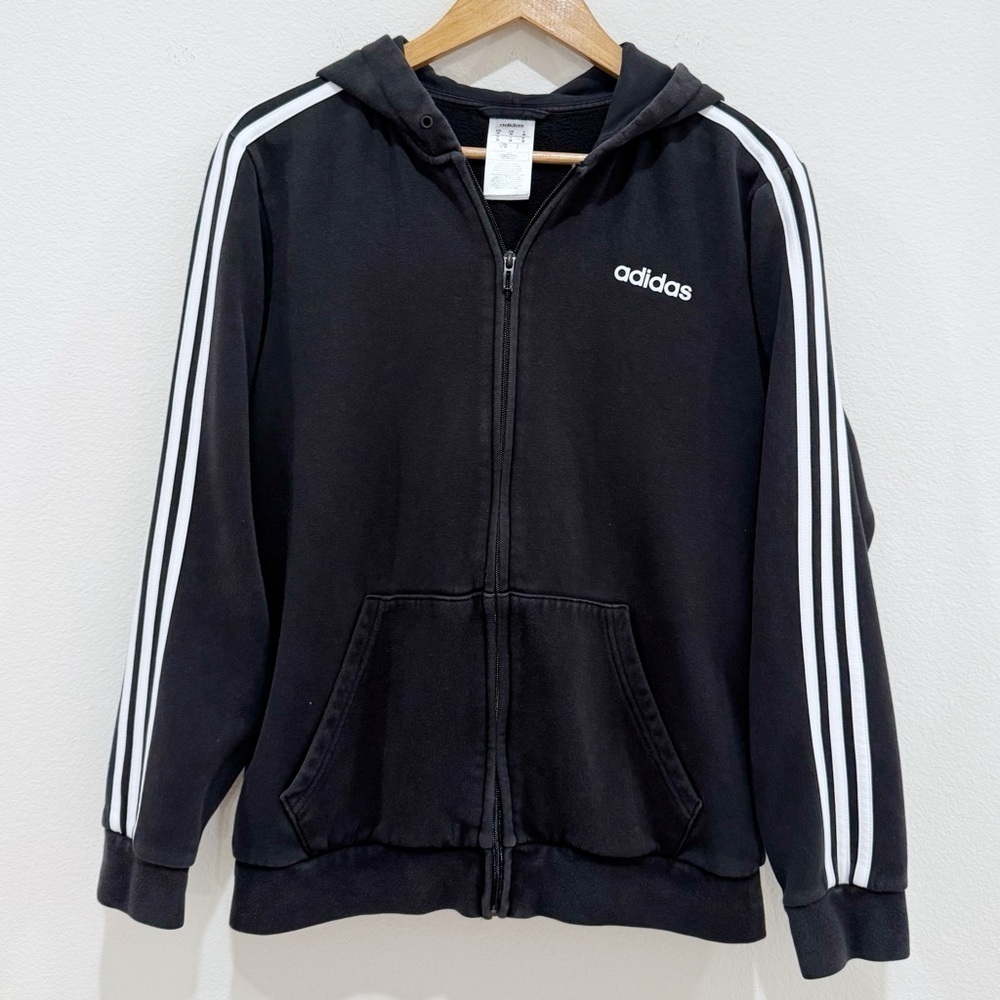 Adidas Men’s Essentials 3-Stripes Hoodie Multi sport Full Zip Size M